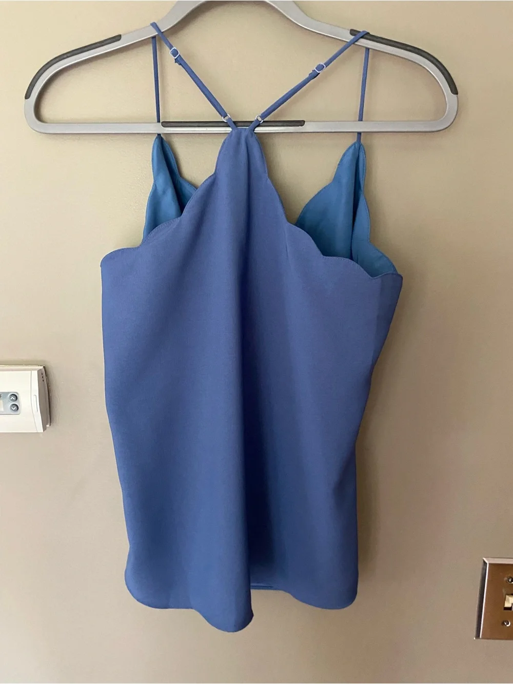 NWT J. CREW Scalloped Spaghetti Strap Cami Tank Racerback Size 8